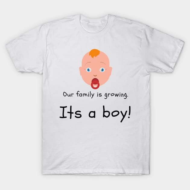 Love this 'Our family is growing. Its a boy' t-shirt! T-Shirt by Valdesigns